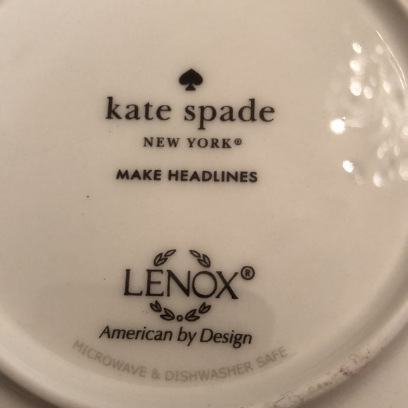 NWT KATE SPADE MAKE HEADLINES CHARM MAGAZINE TIDBIT PLATE by LENOX CHINA - Picture 3 of 11